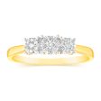 9ct Yellow Gold 1 4 Carat Diamond Trilogy Ring Online