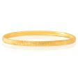 9ct Yellow Gold Silver Filled Diamond Cut Bangle For Discount