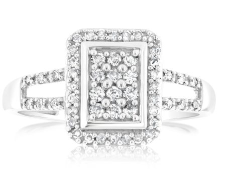 1 3 Carat Diamond Ring in 10ct White Gold Hot on Sale