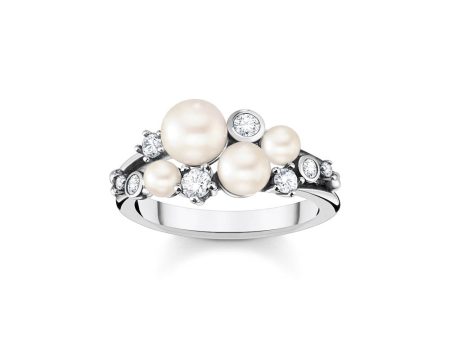 Thomas Sabo Sterling Silver Rise And Shine CZ Pearl Ring Sale