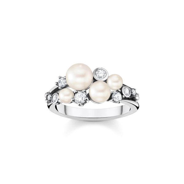 Thomas Sabo Sterling Silver Rise And Shine CZ Pearl Ring Sale