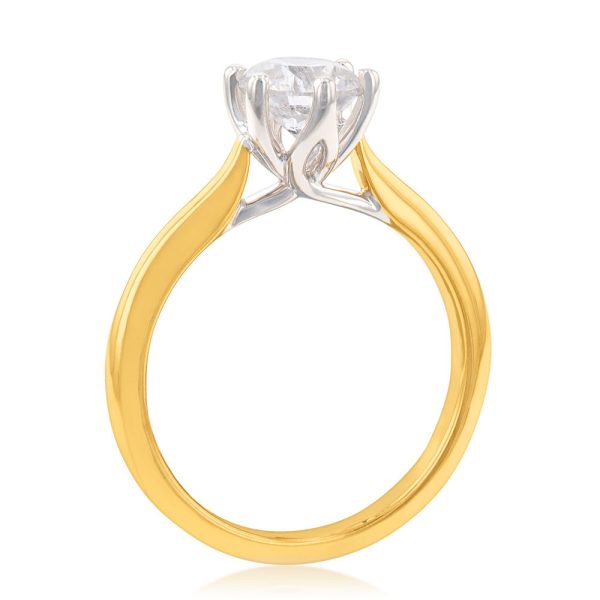 18ct Yellow Gold 1 Carat Diamond Solitaire Ring Discount