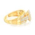 9ct Yellow Gold 1 2 Carat Diamond Ring set with 86 Round Brilliant Cut Diamonds Online