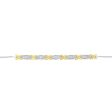 Gold Plated Sterling Silver Diamond Slider Bracelet with 15 Round Brilliant Cut Diamonds Online