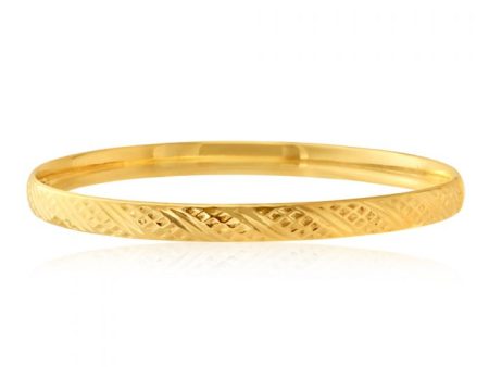 9ct Yellow Gold Silver Filled Fancy Bangle Online