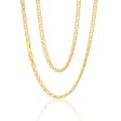 9ct Two-Tone Gold Filled 45cm Double Curb Chain Fashion