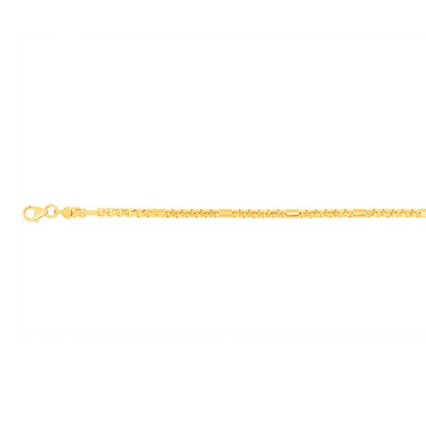 9ct Yellow Gold Silverfilled 55Gauge Fancy 27cm Anklet For Cheap