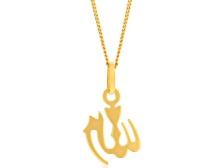 9ct Yellow Gold Allah Pendant Online Sale