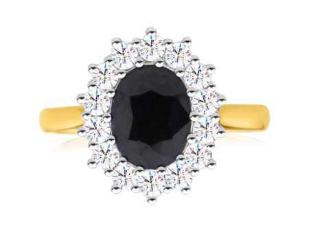 18ct Ring with 2.70 Carat Natural Sapphire and 0.70ct Diamonds  Princess Catherine  Hot on Sale