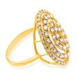 18ct Yellow Gold 2 Carat Diamond Oval Shape Cluster Ring Cheap