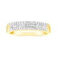 9ct Yellow Gold 1 3 Carat Diamond Ring with Channel Set Baguettes and Claw Set Round Brilliant Side Diamonds Supply