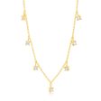 9ct Yellow Gold 2.5mm Zirconia Charm On 45cm Chain Sale