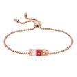 Emporio Armani Rose Gold Plated Stainless Steel Red Lacquer Components  Bracelet Online now