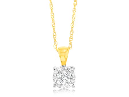 Luminesce Lab Grown Diamond 9ct Yellow Gold Claw Pendant Sale