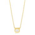 Luminesce Lab Grown 9ct Yellow Gold 1 5 Carat Diamond Emerald Shaped Bezel Pendant Fashion