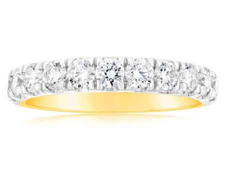 Luminesce Lab Grown Diamond 1 Carat Eternity Ring in 9ct Yellow Gold Fashion