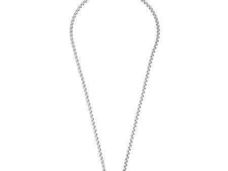 Emporio Armani Stainless Steel Black Marble Pendant On Chain For Sale