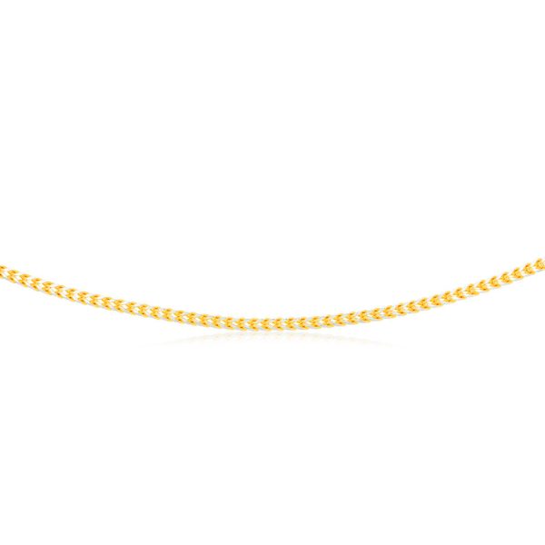 9ct Yellow And White Solid Gold Two Tone 8 Side Diamond Cut Franco Chain Hot on Sale