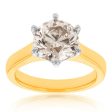 18ct Yellow Gold Solitaire Ring With 5 Carat Australian Diamond Online Sale