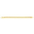 9ct Yello Gold Curb Fancy Zirconia 19cm Bracelet Online Hot Sale