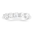 14ct White Gold 0.95 Carat Diamond Eternity Ring with 5 Round Brilliant Cut Diamonds Supply