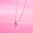 Fossil Barbie Special Edition Gold Plated Stainless Steel Pink Crystal Pendant On Chain Online