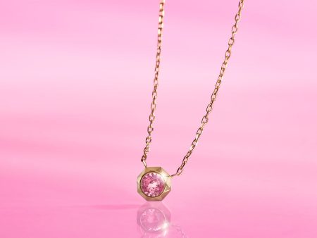 Fossil Barbie Special Edition Gold Plated Stainless Steel Pink Crystal Pendant On Chain Online