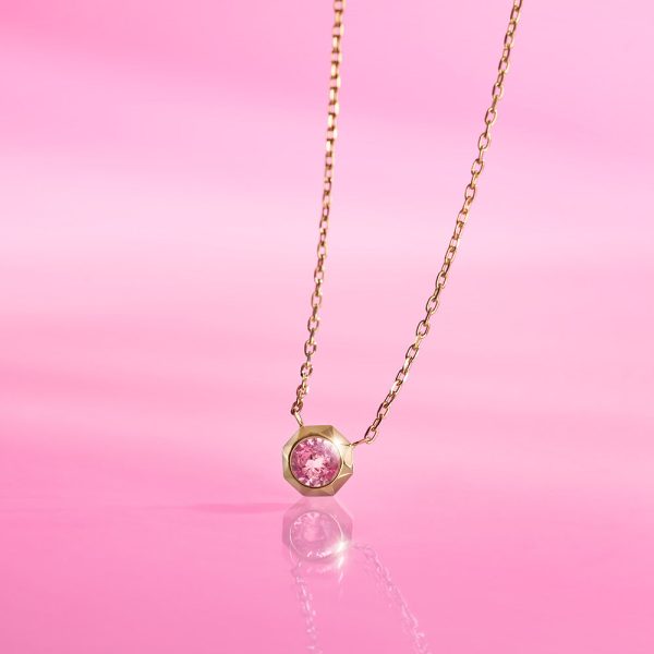 Fossil Barbie Special Edition Gold Plated Stainless Steel Pink Crystal Pendant On Chain Online