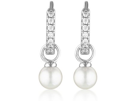 Georgini Red Carpet Sterling SilverBaby Pearls Hoop Earrings Supply