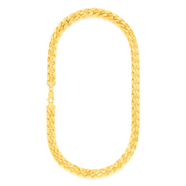 9ct Yellow Gold Silver-filled Fancy 50cm Chain Hot on Sale