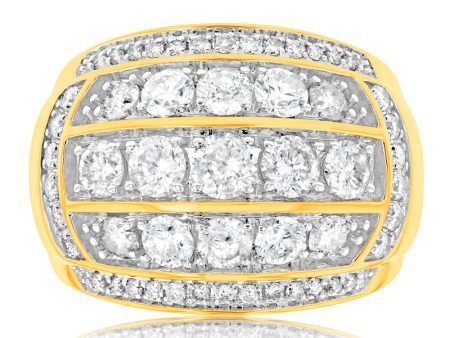 3 Carat Diamond Gents Ring in 10ct Yellow Gold Online