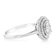 9ct White Gold 0.40 Carat Diamond Halo Ring Online