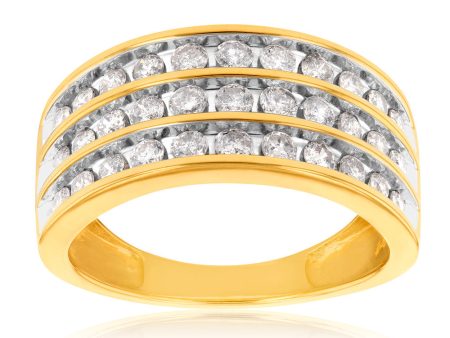 10ct Yellow Gold 1 Carat Diamond Ring For Discount