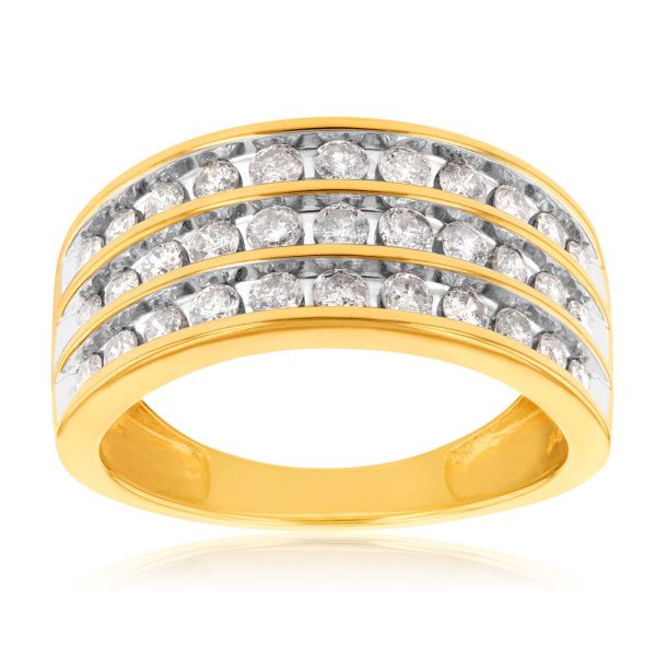 10ct Yellow Gold 1 Carat Diamond Ring For Discount