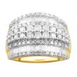 9ct Yellow Gold 2 Carat Diamond Ring with Brilliant and Baguette Cut Diamonds Online