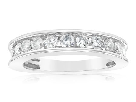 1 Carat Diamond Eternity Ring in 10ct White Gold Online Hot Sale