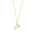 Luminesce Lab Diamond 9ct Yellow Gold Sagittarius 13 Diamonds Pendant With Chain Fashion