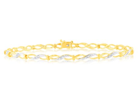 1 6 Carat Diamond Bracelet in 9ct Yellow Gold Supply