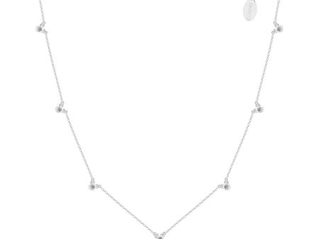 Disney Rhodium Plated Sterling Silver Mickey Mouse Repeat Cubic Zirconia Chain Online now