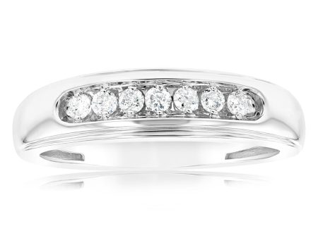 1 4 Carat Diamond Gents Ring in 10ct White Gold Supply