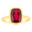 9ct Yellow Gold 4.5ct Created Ruby Ring Online