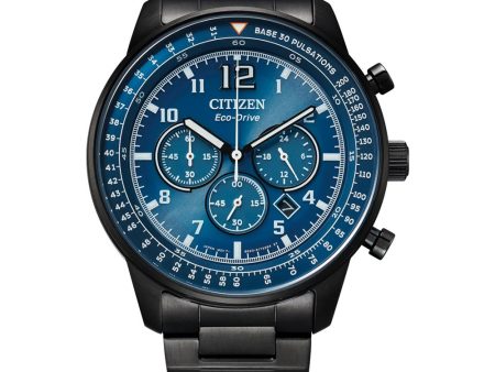 Citizen Eco Drive CA4505-80L Chronograph Black Stainless Steel For Discount