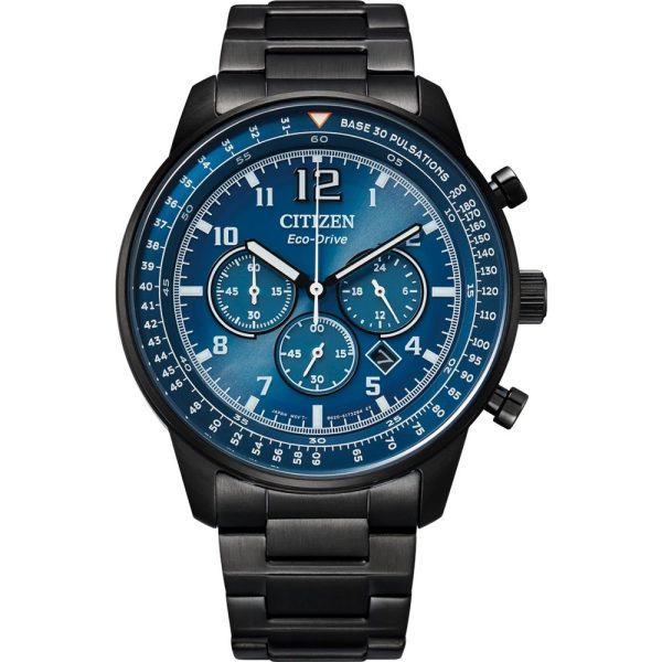 Citizen Eco Drive CA4505-80L Chronograph Black Stainless Steel For Discount