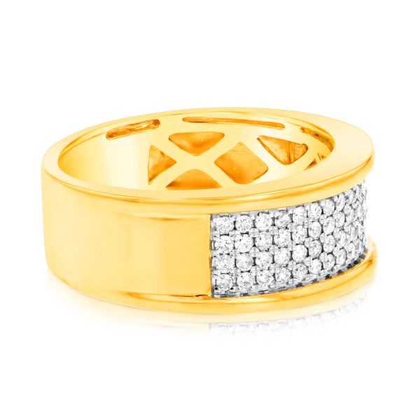 3 4 Carat Diamond Gents Ring in 10ct Yellow Gold Fashion