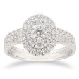 Flawless 1 Carat TW of Diamonds Bridal Set in 18ct White Gold For Cheap