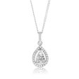 9ct White Gold 1 6 Carat Pear Shape Diamond Pendant Online