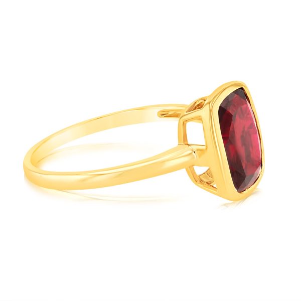 9ct Yellow Gold 4.5ct Created Ruby Ring Online