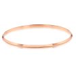 9ct Rose Gold Knife Edge Pattern Bangle Cheap