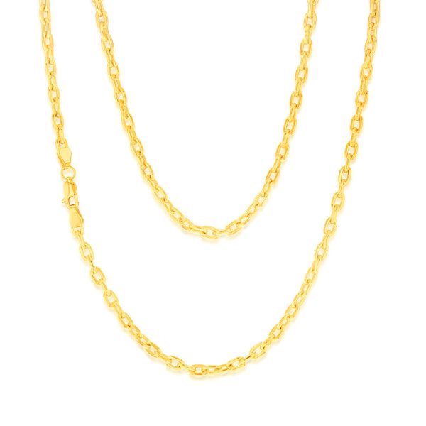 9ct Yellow Gold Silver-filled Fancy 50cm Chain Supply