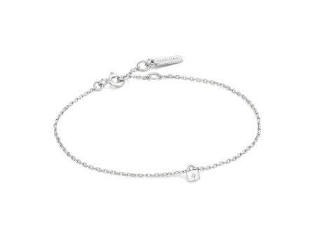 Ania Haie Sterling Silver Under Lock & Key Padlock Bracelet For Sale